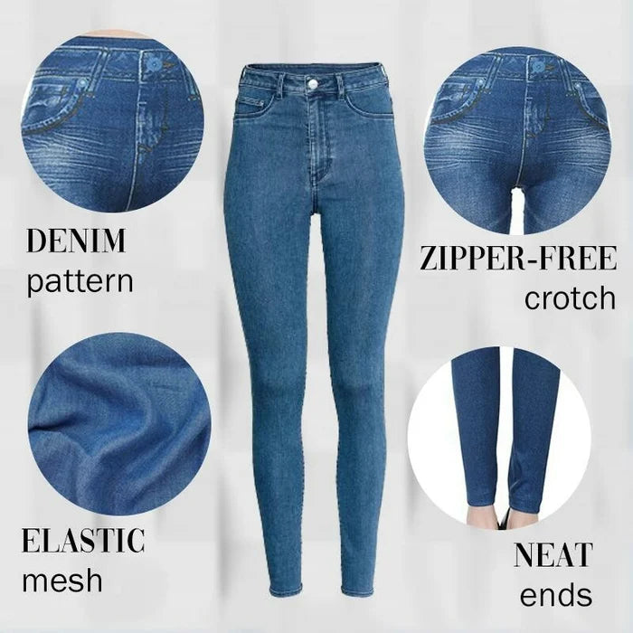 Belen | Perfect Fit Skinny Stretch Pull-On Push-Up Plus-Size Denim Jeans Leggings