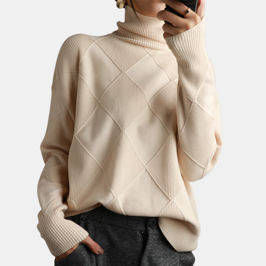 Damen-Strick Rollkragenpullover