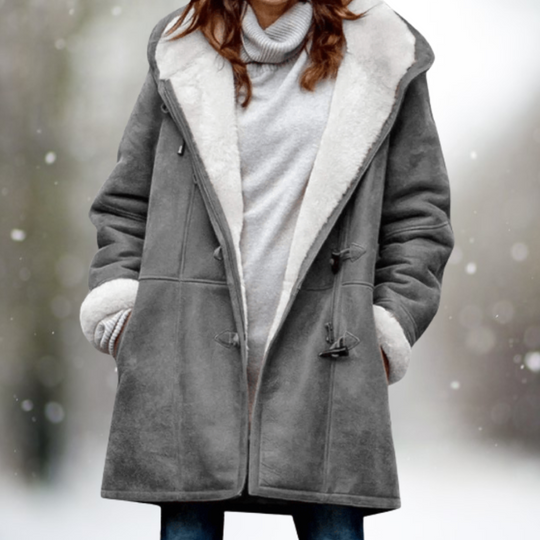 Premium Halber Kapuze Fleece-Jacke