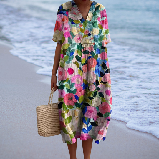 Malia | Colorful Floral Summer Dress