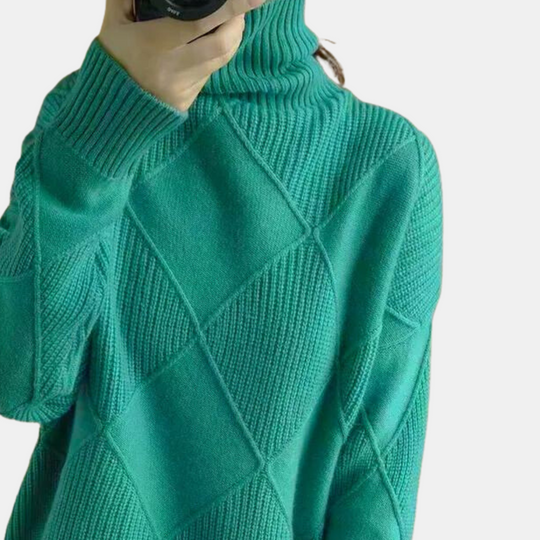 Damen-Strick Rollkragenpullover