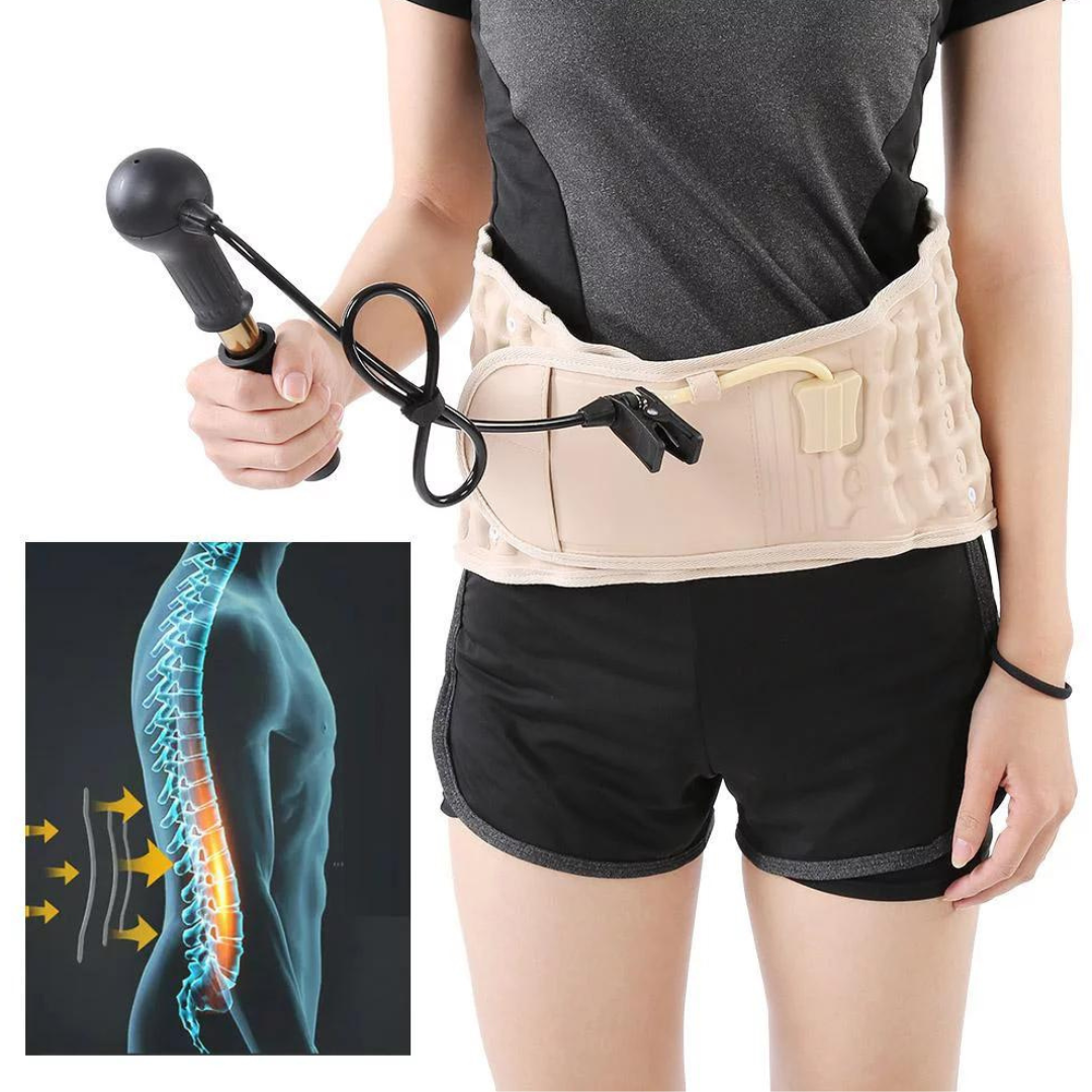 Air Traction Spine Decompression Belt - Inflatable Lumbar Support for Pain Relief