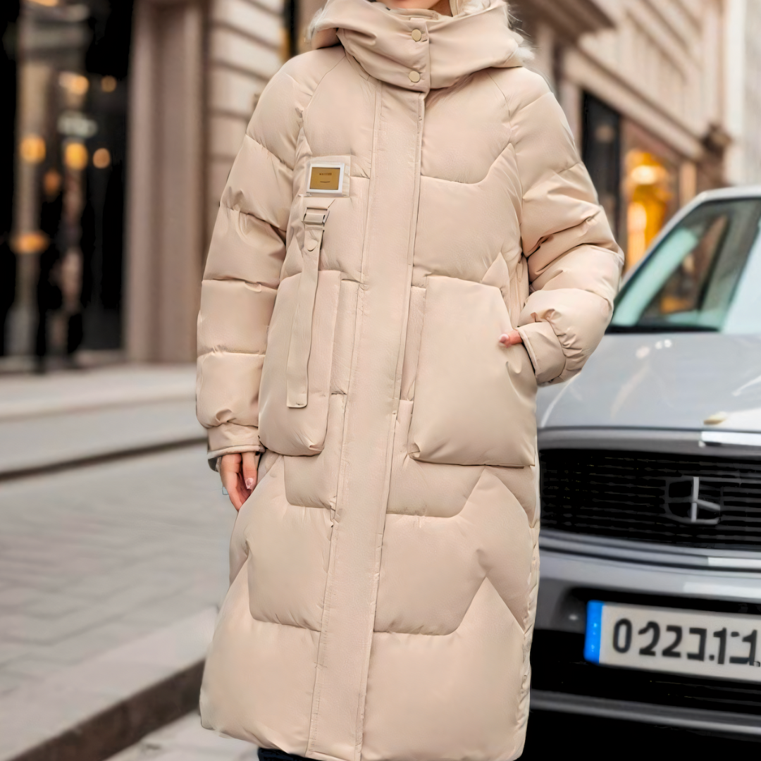 Lange Frauen-Pufferjacke