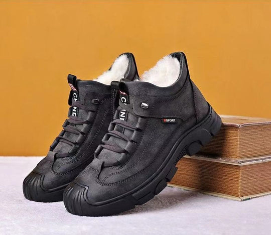 Cotton Leather Winter Shoes
