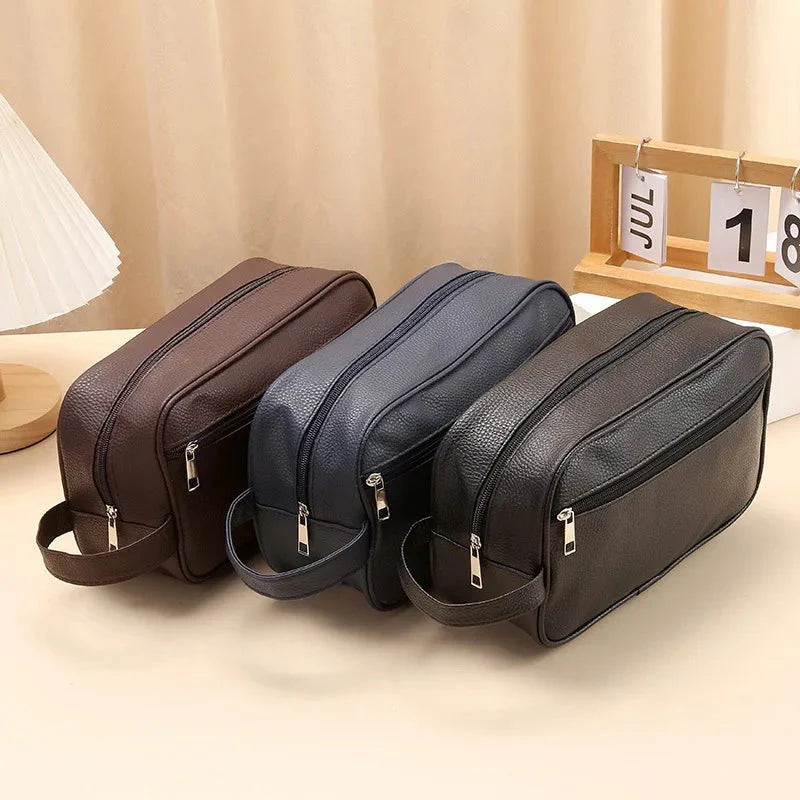 Sara | Elegant Leather Toiletry Bag for Travel and Home Use