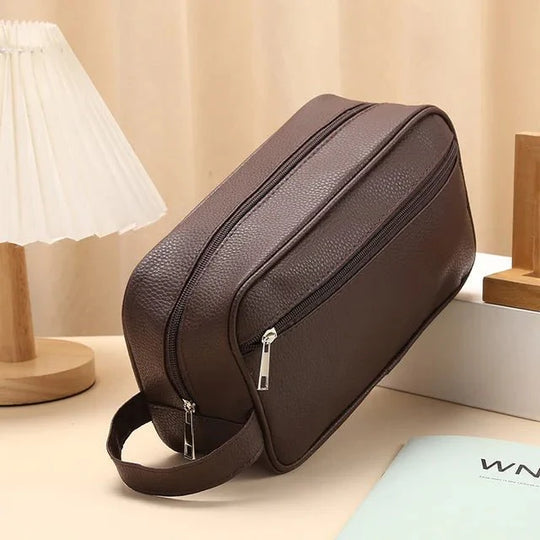 Sara | Elegant Leather Toiletry Bag for Travel and Home Use